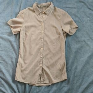 Icebreaker grey button down shirt